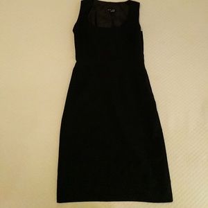 Black, lined dress with side zipper